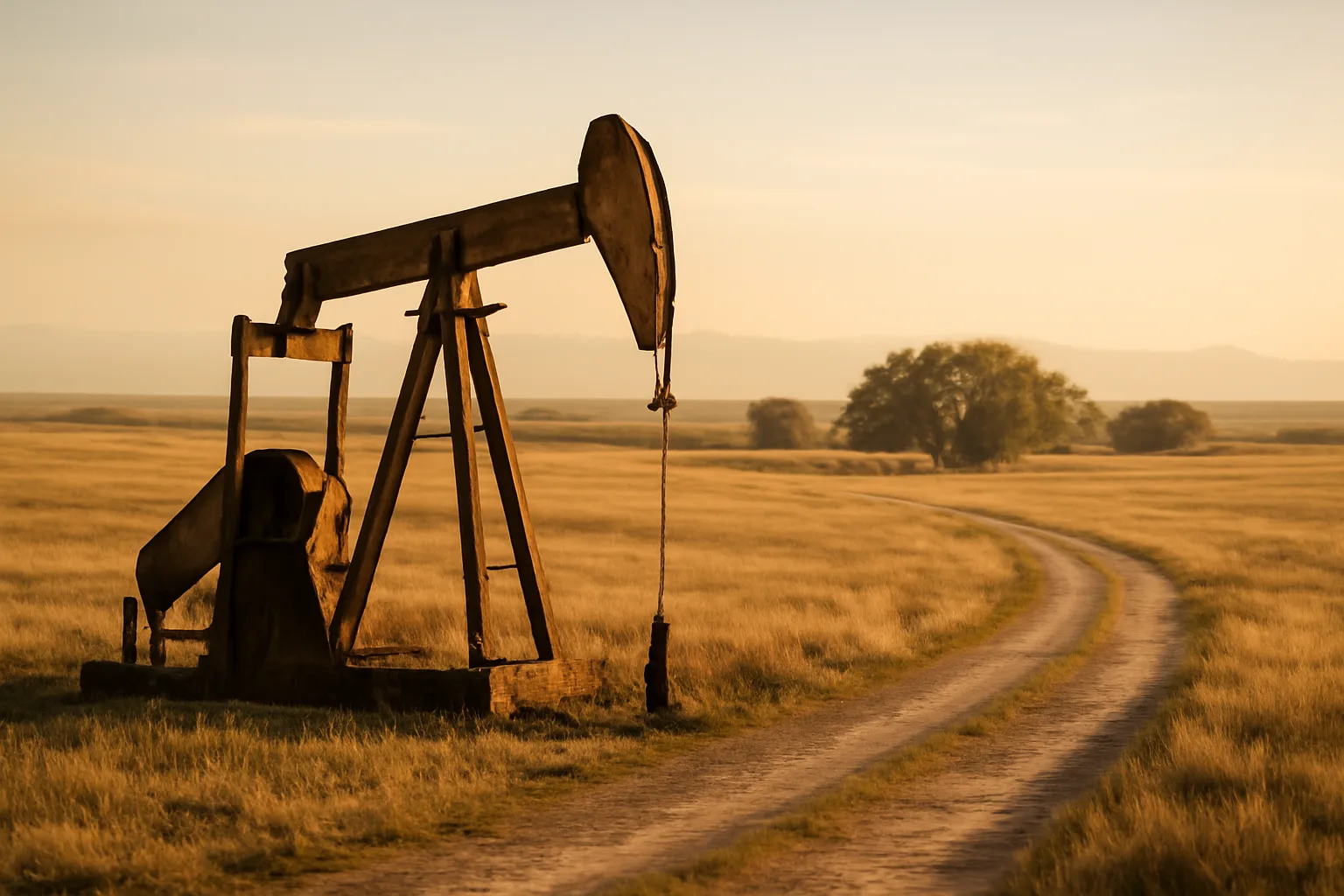Pump jack on Colorado prairie where landmen begin field work