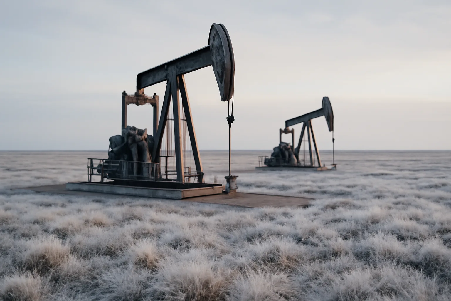 Colorado prairie pump jacks at dawn for landman license context